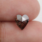 brown color lab grown torras diamond heart design