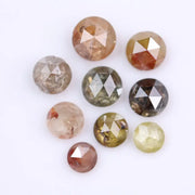 3.13 Ct round rose cut natural diamond lot loose fancy color gemstones for custom jewelry making and designer ring creations