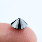 1.73 Ct genuine natural black diamond round cut loose gemstone, deep black faceted diamond for designer jewelry, bold statement stone for custom rings, high quality natural black diamond for fine jewelry making