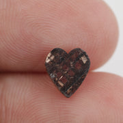 brown color lab grown torras diamond heart design