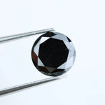 1.73 Ct genuine natural black diamond round cut loose gemstone, deep black faceted diamond for designer jewelry, bold statement stone for custom rings, high quality natural black diamond for fine jewelry making