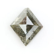 0.90 Ct brown grey green kite cut natural diamond with multi tone color and geometric shape for bold jewelry