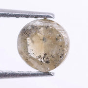 0.52 Ct round rose cut fancy light yellow natural diamond loose gemstone for fine jewelry making and custom engagement ring designs