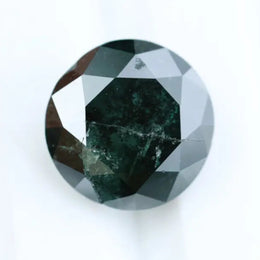 2.43 Ct natural black diamond round cut loose gemstone, deep black faceted diamond for engagement ring making, bold statement stone for custom jewelry, high quality genuine black diamond for luxury ring design