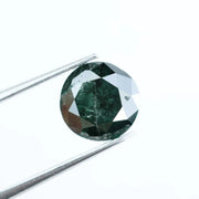 2.43 Ct natural black diamond round cut loose gemstone, deep black faceted diamond for engagement ring making, bold statement stone for custom jewelry, high quality genuine black diamond for luxury ring design