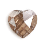 brown color heart diamond with brilliant sparkle