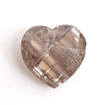 brown color heart diamond with brilliant sparkle