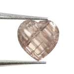 brown color heart diamond with brilliant sparkle