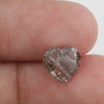 brown color heart diamond with brilliant sparkle