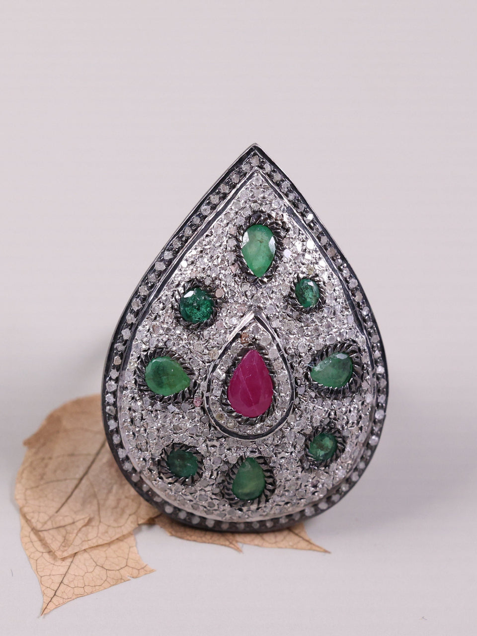 Pear Cut Sterling Silver Delicate Ring