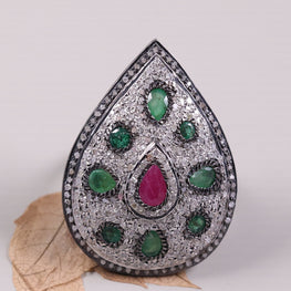 Pear Cut Sterling Silver Delicate Ring