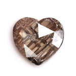 brown color elegant heart diamond jewelry