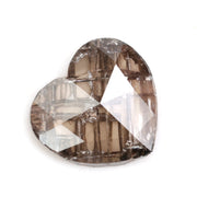 brown color elegant heart diamond jewelry