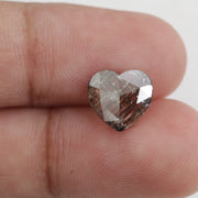 brown color elegant heart diamond jewelry