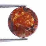0.88 Ct round rose cut red natural diamond loose fancy color gemstone for handmade jewelry and custom fine jewelry designs