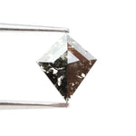 0.38 Ct brown black white kite cut natural diamond with soft tones and delicate sparkle for elegant jewelry