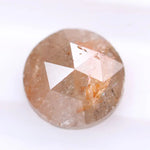 1.32 Ct round rose cut brown natural diamond loose fancy color gemstone with vintage faceting for fine jewelry design and custom engagement rings