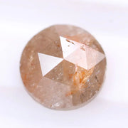 1.32 Ct round rose cut brown natural diamond loose fancy color gemstone with vintage faceting for fine jewelry design and custom engagement rings