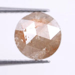 1.32 Ct round rose cut brown natural diamond loose fancy color gemstone with vintage faceting for fine jewelry design and custom engagement rings