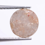 1.32 Ct round rose cut brown natural diamond loose fancy color gemstone with vintage faceting for fine jewelry design and custom engagement rings