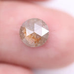 1.32 Ct round rose cut brown natural diamond loose fancy color gemstone with vintage faceting for fine jewelry design and custom engagement rings