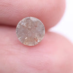 1.32 Ct round rose cut brown natural diamond loose fancy color gemstone with vintage faceting for fine jewelry design and custom engagement rings