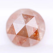 1.24 Ct round rose cut peach pink natural diamond loose fancy color gemstone for ring making and custom fine jewelry designs