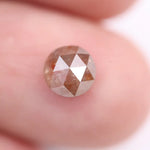 1.24 Ct round rose cut peach pink natural diamond loose fancy color gemstone for ring making and custom fine jewelry designs