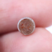 1.24 Ct round rose cut peach pink natural diamond loose fancy color gemstone for ring making and custom fine jewelry designs