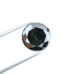 2.41 Ct authentic natural black diamond round cut loose gemstone, deep black faceted diamond for custom engagement rings, bold statement stone, high quality genuine black diamond for luxury jewelry design