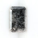 1.23 Ct emerald cut brown black grey natural diamond with sleek shape and subtle sparkle for modern luxury jewelry