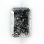 1.23 Ct emerald cut brown black grey natural diamond with sleek shape and subtle sparkle for modern luxury jewelry