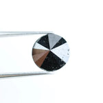 2.41 Ct authentic natural black diamond round cut loose gemstone, deep black faceted diamond for custom engagement rings, bold statement stone, high quality genuine black diamond for luxury jewelry design