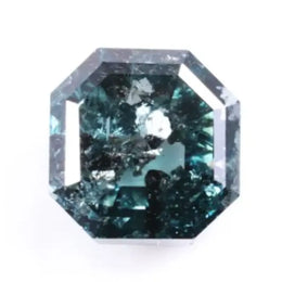 1.44 Ct Asscher Cut Blue Salt & Pepper Lab Grown Diamond – Ethical CVD Loose Diamond for Engagement Rings, Pendants & Luxury Jewelry