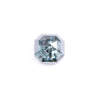 1.44 CT Asscher Cut Blue Salt & Pepper Lab Grown Diamond, Ethical Loose Diamond for Engagement Ring, Pendant Luxury Gifts
