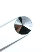 2.41 Ct authentic natural black diamond round cut loose gemstone, deep black faceted diamond for custom engagement rings, bold statement stone, high quality genuine black diamond for luxury jewelry design