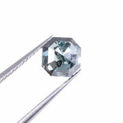 1.44 CT Asscher Cut Blue Salt & Pepper Lab Grown Diamond, Ethical Loose Diamond for Engagement Ring, Pendant Luxury Gifts