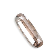 brown color diamond ring with sapphire baguettes