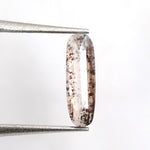 brown color diamond ring with sapphire baguettes