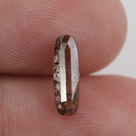 brown color diamond ring with sapphire baguettes