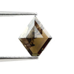 0.57 Ct brown kite cut natural diamond with warm tone and subtle sparkle for elegant geometric jewelry