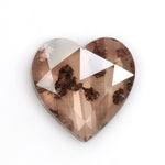 brown color gold heart necklace with diamond in the middle