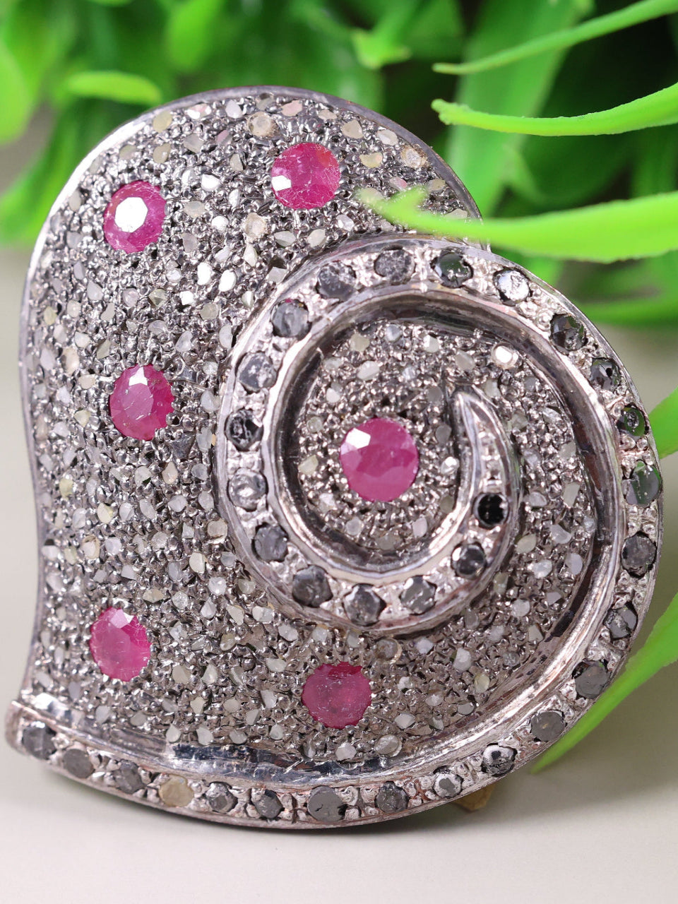 Heart Shape Delicated Ruby Ring