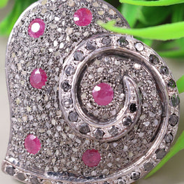 Heart Shape Delicated Ruby Ring