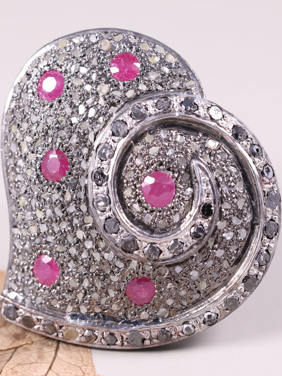 Heart Shape Delicated Ruby Ring