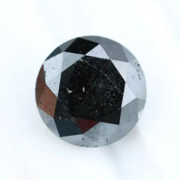 Round cut black diamond loose stone for engagement ring design