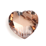 brown color heart bracelet diamond with brilliant sparkle