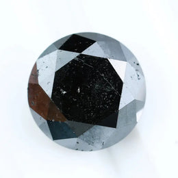 3.23 Ct Natural Black Diamond Round Cut Loose for Engagement Rings, Pendants, and Custom Jewelry