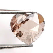 brown color heart bracelet diamond with brilliant sparkle