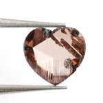 brown color heart bracelet diamond with brilliant sparkle